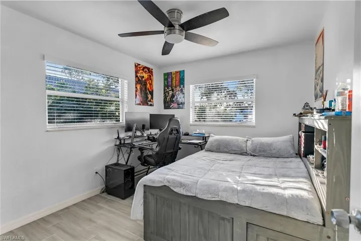Bedroom with ceiling fan