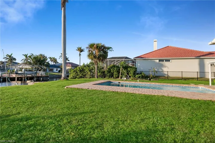 View of yard featuring a water view