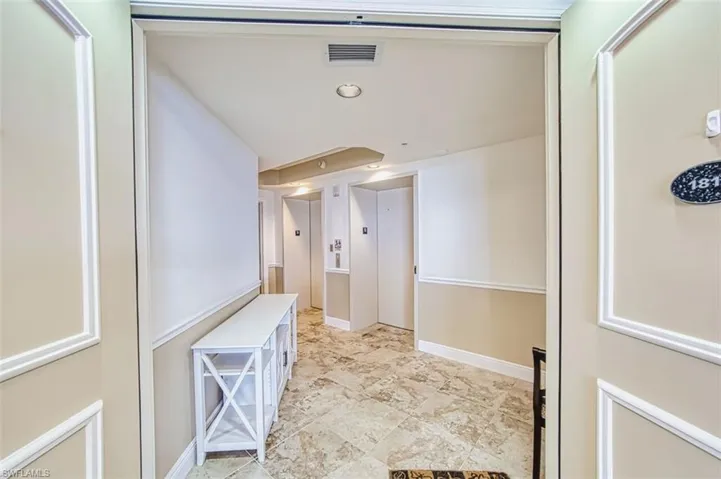 Hall with elevator