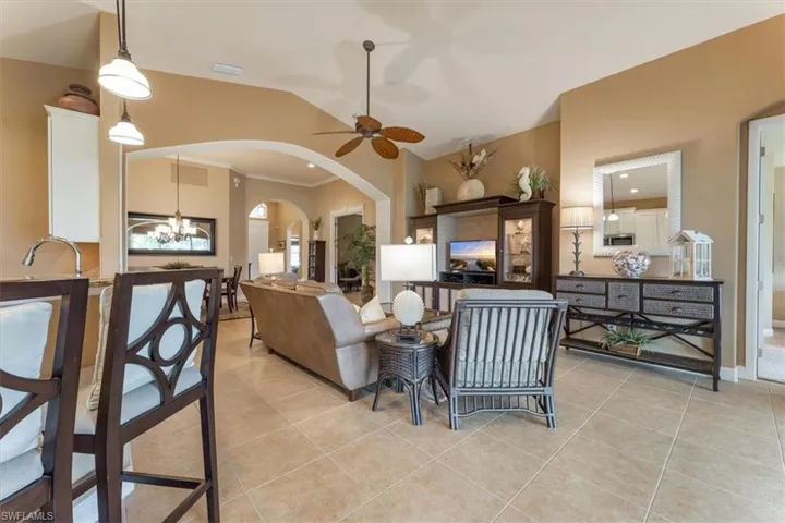 View from breakfast area looking toward living room.