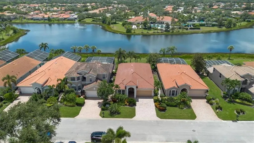 Home is located on a premium homesite with wide lake views facing south.