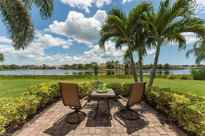 Private lakefront patio. Perfect for those sunset cocktails!