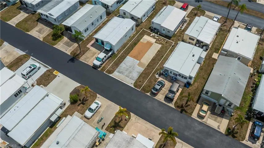 Aerial view of residential area