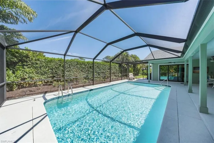 Large heated pool