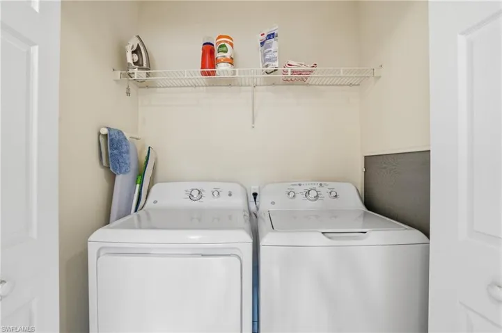 Laundry area featuring washing machine and dryer