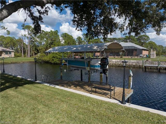 View of Canal, dock and 6000 lbs boat lift