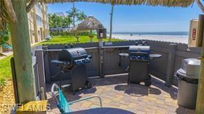 Grills under tiki hut. Pre Ian