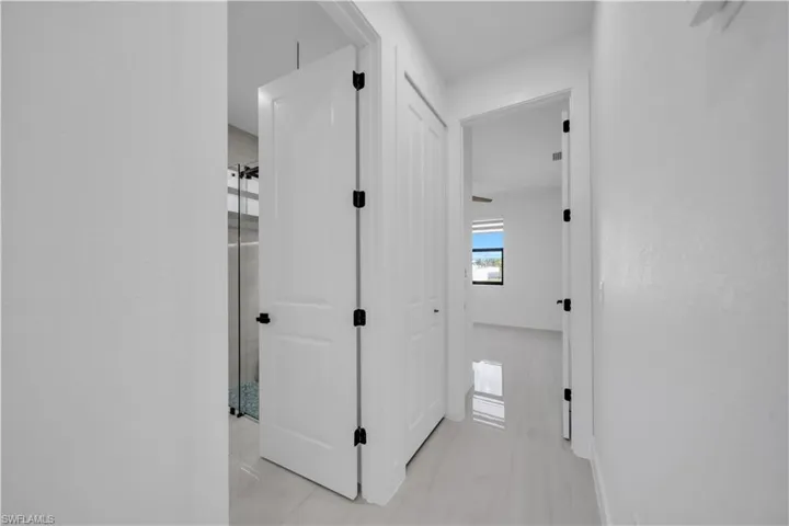 Hallway with baseboards