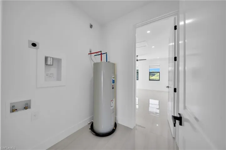 Utilities featuring electric water heater