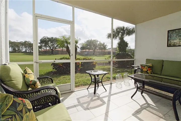 Golf course view and sunshine enhance your morning coffee from your private lanai.