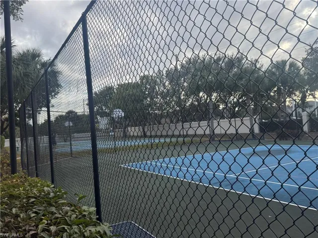 View of tennis court
