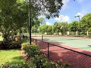 View of tennis court