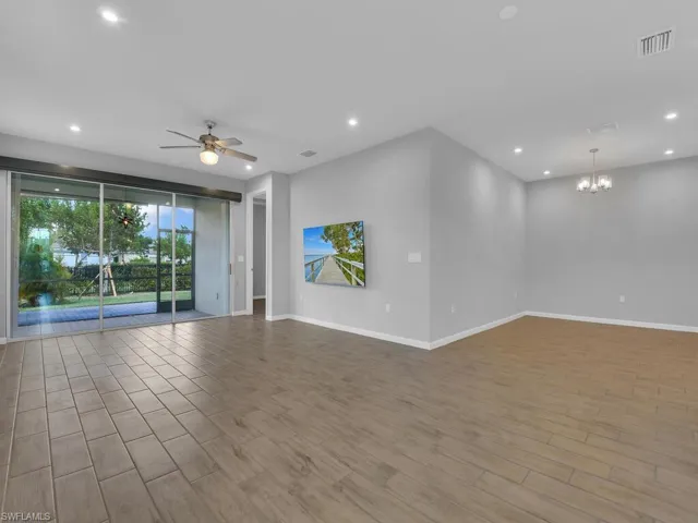 Spacious open concept living area