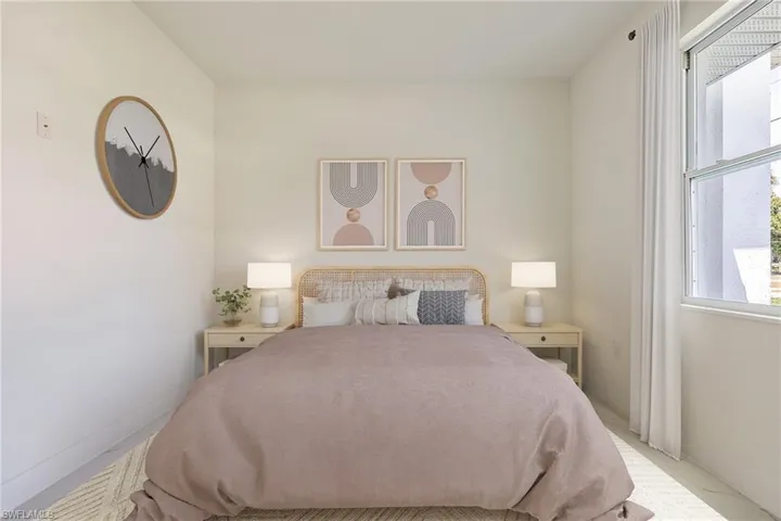 Bedroom with baseboards