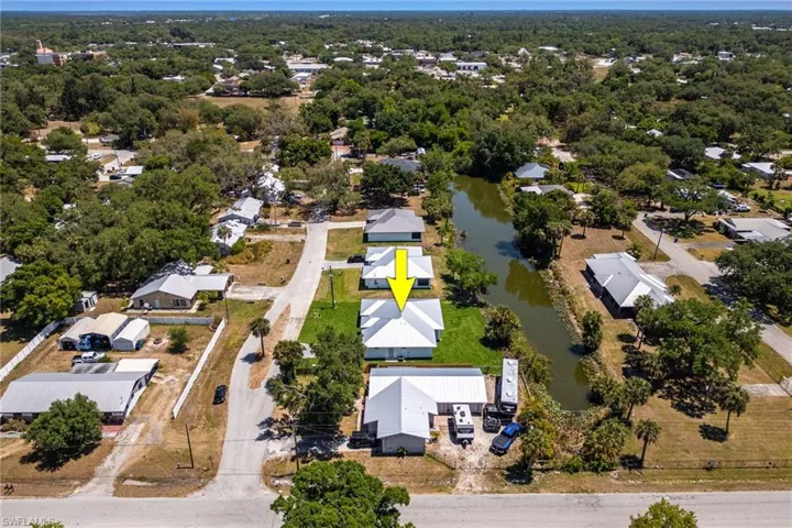 Bird's eye view featuring a water view and a residential view