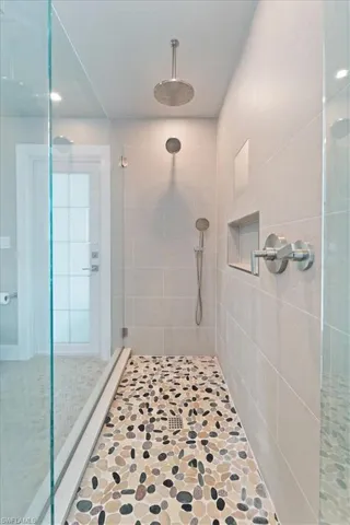 Bathroom with a shower stall