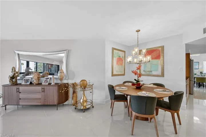 Dining room near living room