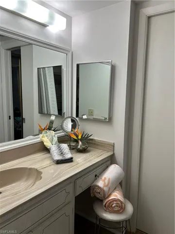 Bathroom featuring vanity