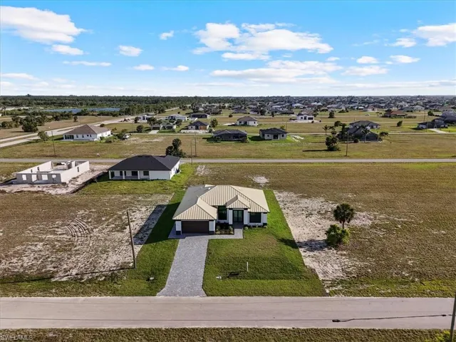 Aerial view of residential area