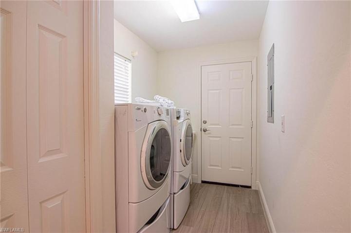 New washer/dryer and laundry sink