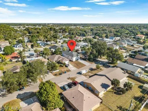 Aerial view of residential area