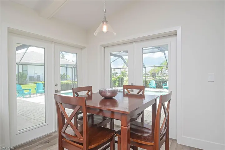 Casual Dining with two sets of French Doors!