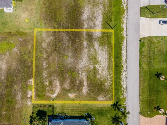 Grassed lot with marked boundaries
