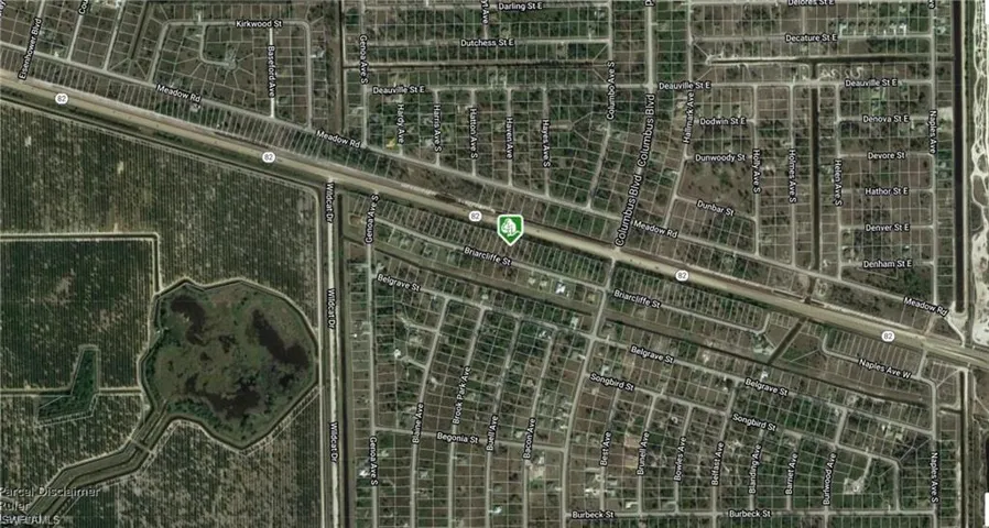 Aerial map of property and surrounding area