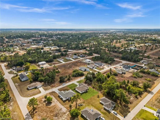 Aerial view of residential area