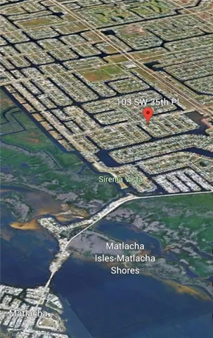 Aerial map of property and surrounding area