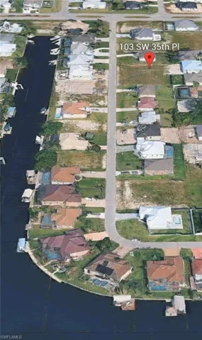 Aerial view of property's location
