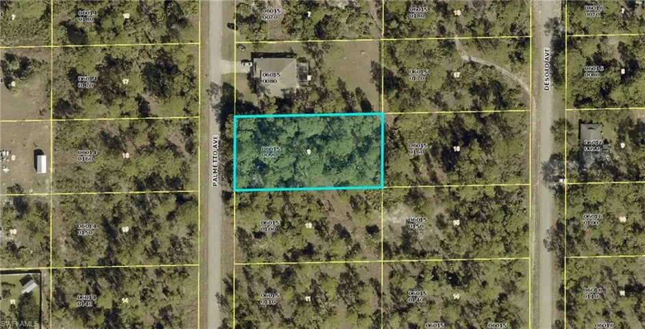 Map of property location with property parcel outlined