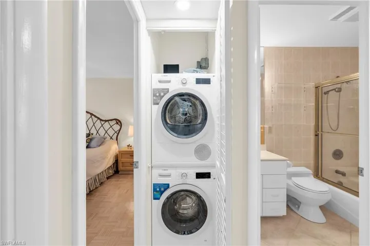 New Bosch stacked laundry