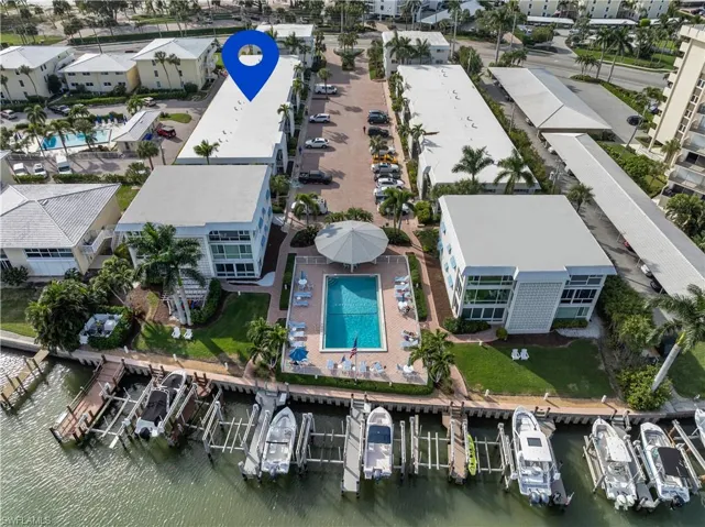 Steps to the dock & heated  pool