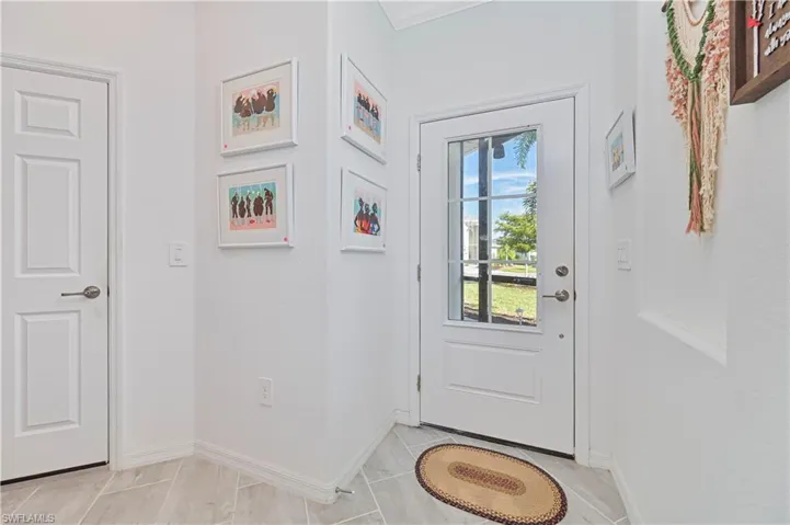 Doorway with baseboards