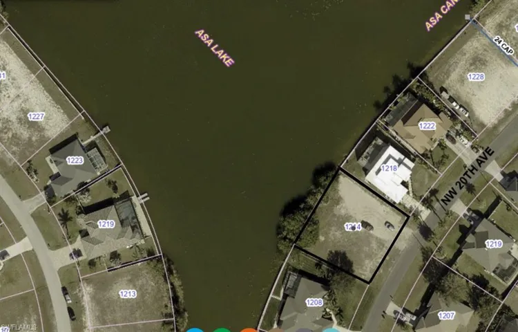 Aerial map of property and surrounding area featuring property parcel outlined