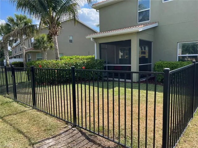 Large fenced yard
