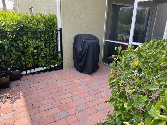 Unique Paver Patio outside lanai