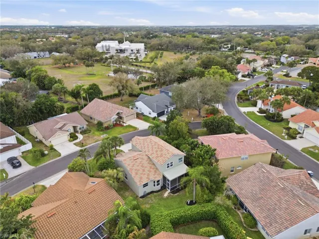Aerial view of residential area