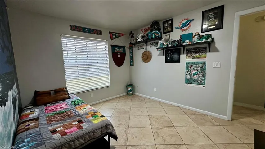 View of tiled bedroom
