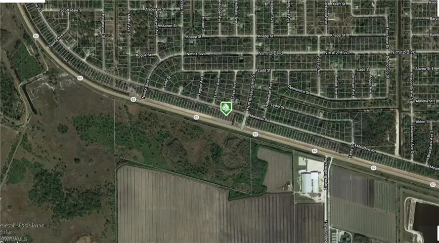 Aerial map of property and surrounding area