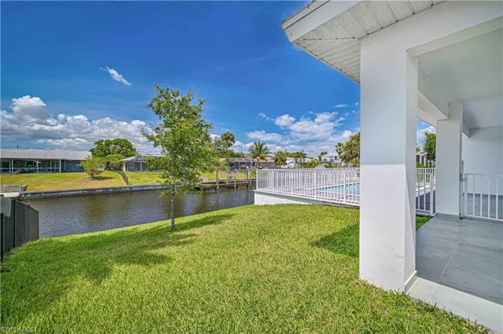 View of yard featuring a water view