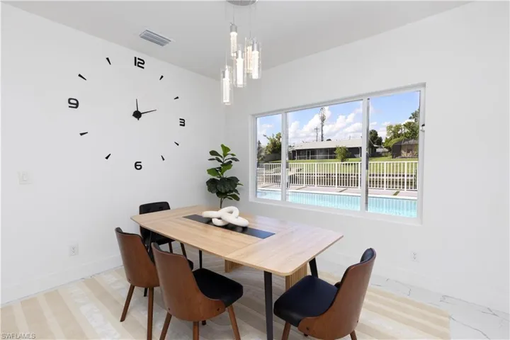 Dining area featuring baseboards