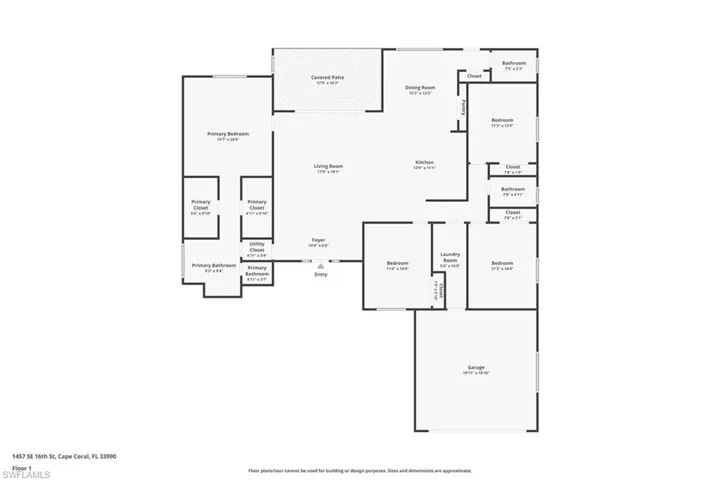 View of floor plan / room layout