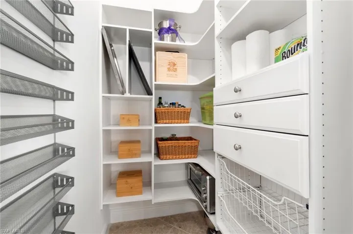 Custom large walk in pantry