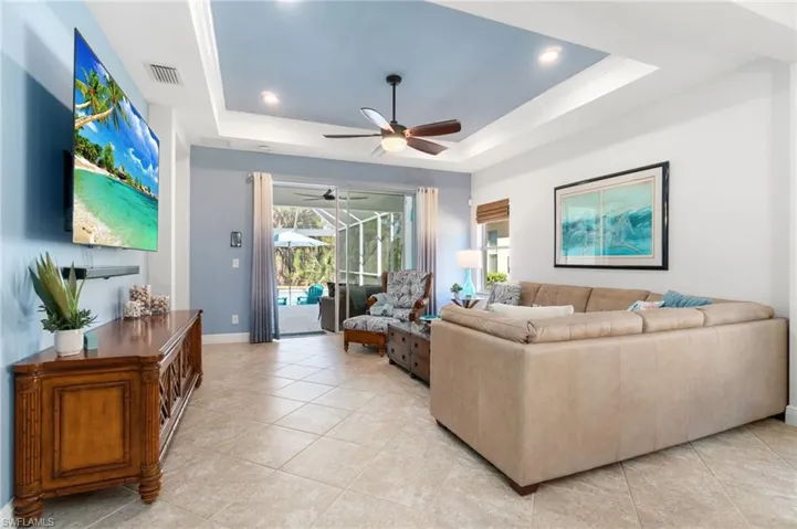 Tray ceilings with recessed lights