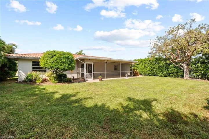 View of backyard