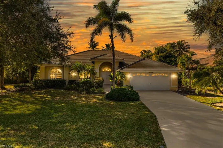 Front elevation at dusk