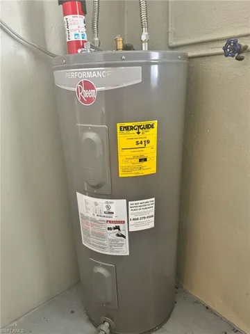 Utility room with water heater