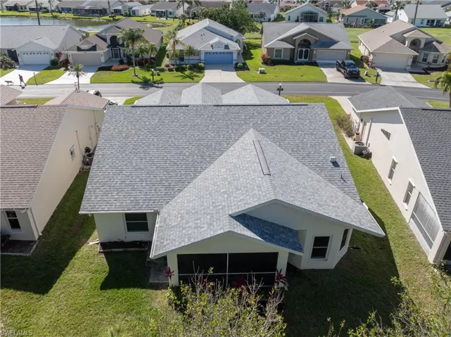 Drone / aerial view with a residential view